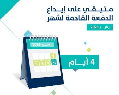 حساب المواطن: 4 أيام على إيداع دفعة يناير 2026