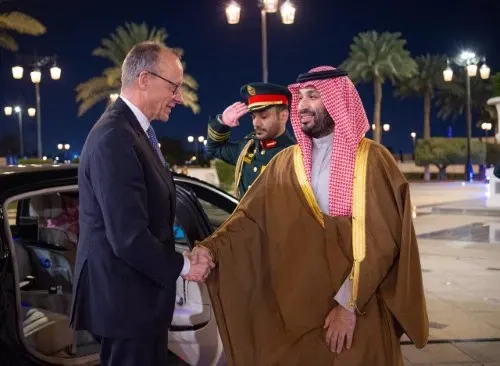 ولي العهد والمستشار الألماني يبحثان تطوير التعاون