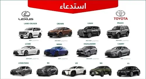 خلل برمجة كاميرا الخلف وراء استدعاء 33250 تويوتا ولكزس