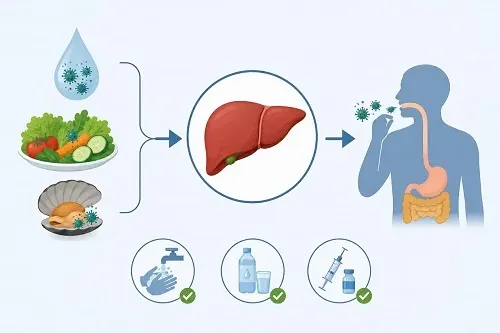 التهاب الكبد A.. كيف ينتقل عبر الطعام والماء؟