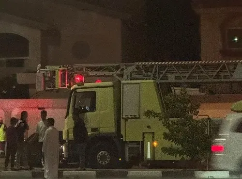 صفوى.. الدفاع المدني والهلال الأحمر يباشران حريق منزل