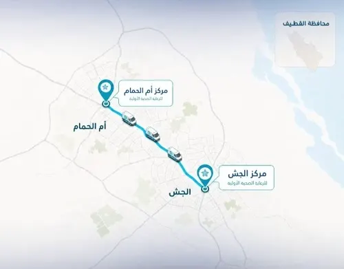 نقل خدمات مركز أم الحمام الصحي إلى الجش