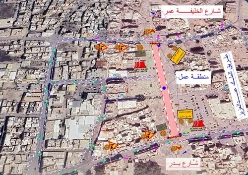 القطيف.. إغلاق طريق الملك عبدالعزيز بمحاذاة “مياس”