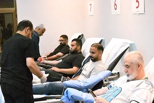 في ليلتين.. رجال صفوى يتبرعون بـ 169 كيس دم