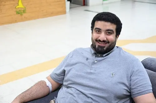 فصيلة (+B) تجمع أسرة زهير الناصر على طريق التبرع بالدم