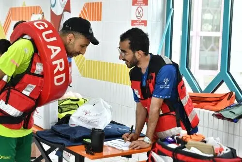 القطيف.. نقطة إسعافية في فعالية الغوص الحر