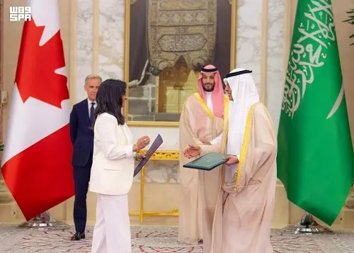 ولي العهد ورئيس وزراء كندا يشهدان مراسم تبادل 3 مذكرات تفاهم