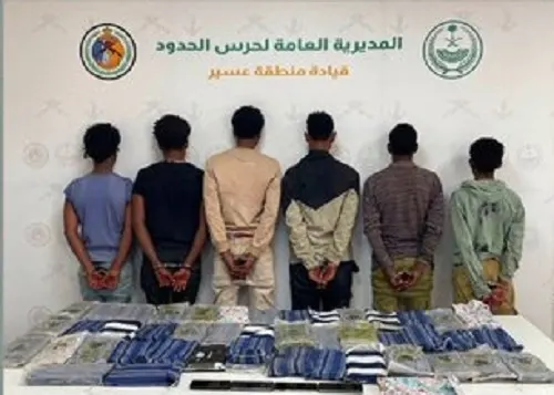 للمرة الثانية خلال 48 ساعة.. سقوط 6 مهربين في “ربوعة عسير”