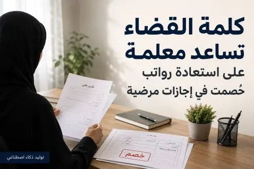حكم قضائي يمكّن معلمة من استعادة رواتب خُصمت في إجازات مرضية