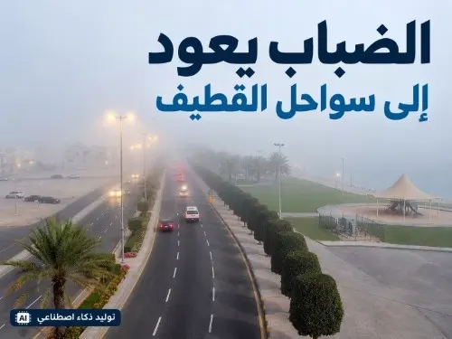 الأرصاد: الضباب يعود إلى سواحل القطيف